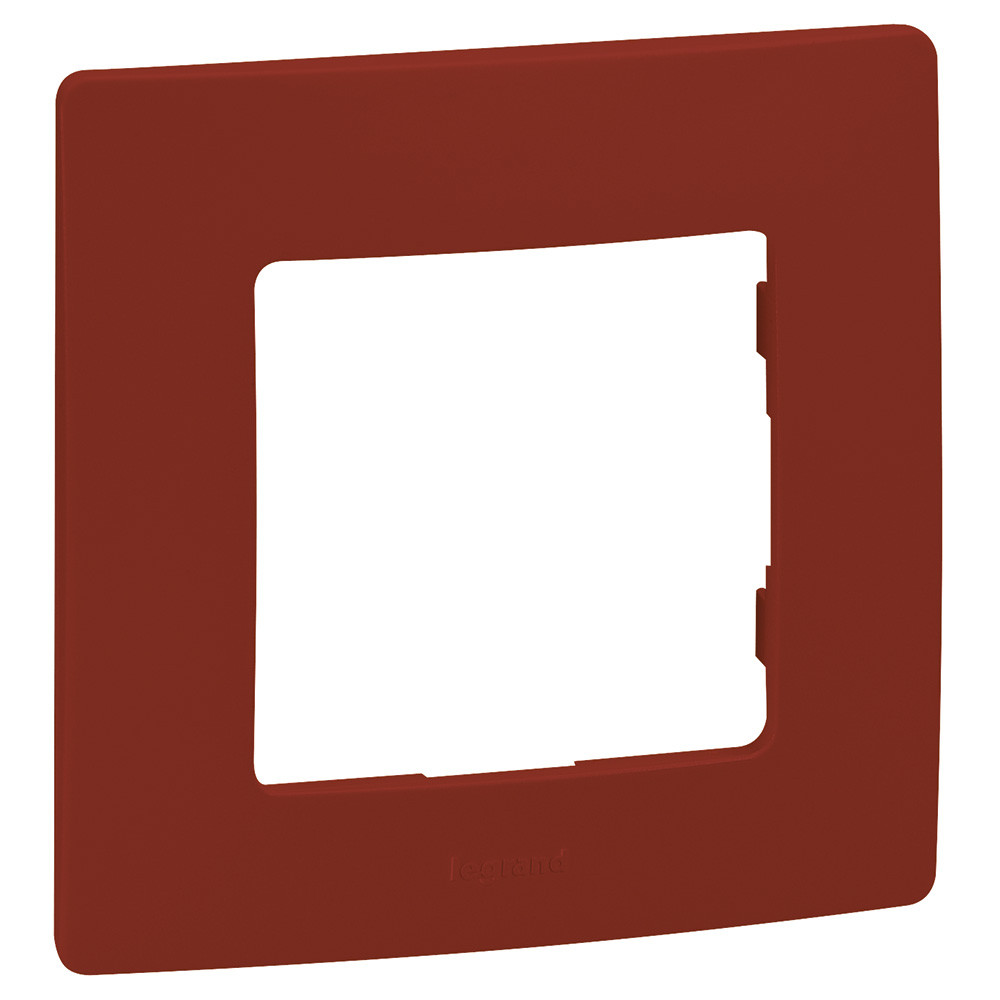 Plaque Niloé – simple – rouge – thermoplastique – fixation a clipser – IK04
