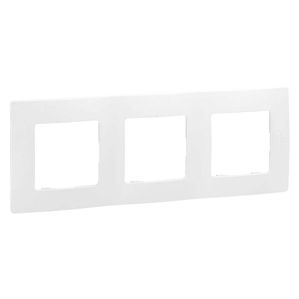 plaque simple 3 poste blanc – pur