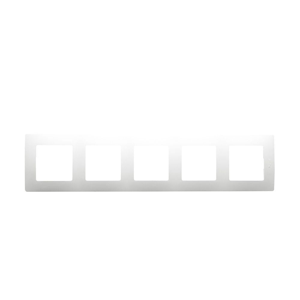 Plaque simple 5 poste blanc – Thermoplastique – Fixation a clipser – Montage encastré