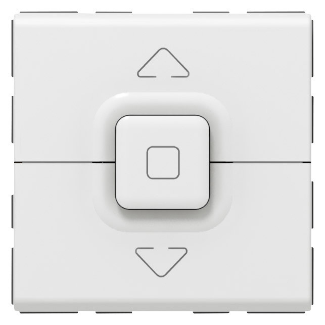 Poussoir 500W maximum Mosaic pour 1 volet roulant – blanc