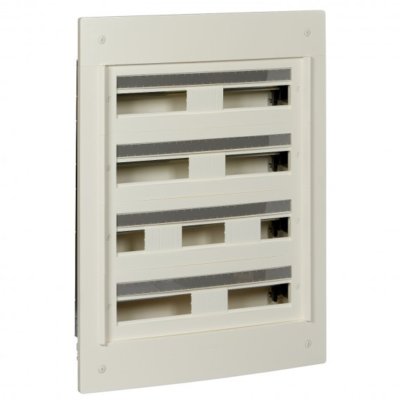 Pragma – coffret encastré 4 rangées 24 modules – 160A – sans porte – blanc