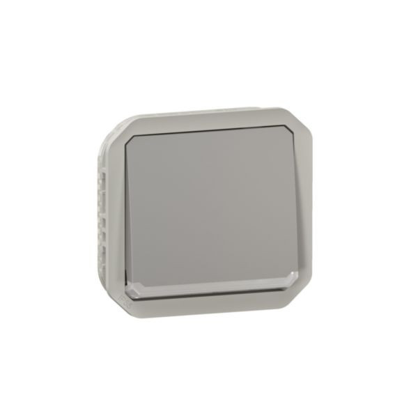 Prise de courant Plexo standard Franco-Belge 16A 250V avec bornes à vis – Composable – Gris – IP55 – IK08