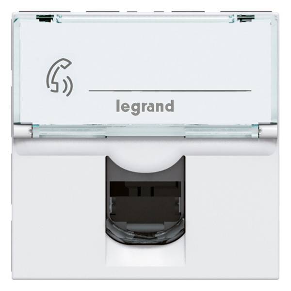 Prise RJ45 catégorie 5e FTP Mosaic 2 modules – blanc