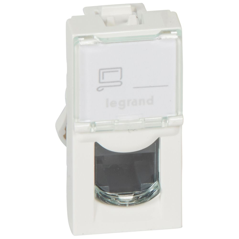 Prise RJ45 catégorie 5e UTP Mosaic 1 module – blanc