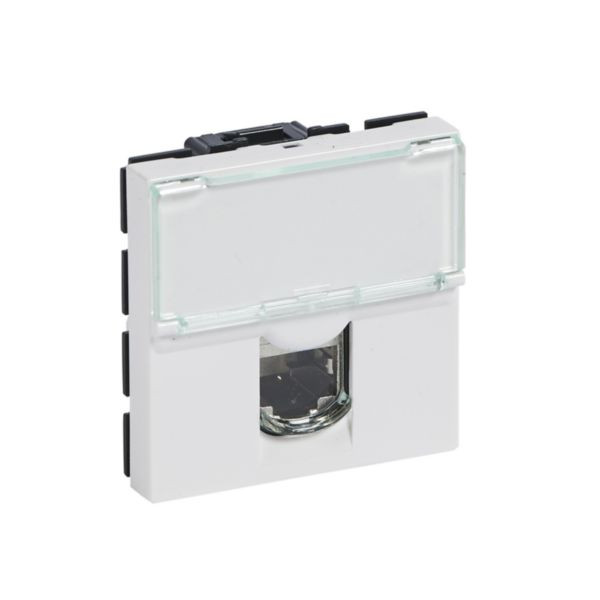 Prise RJ45 catégorie 6A STP 2 modules Mosaic blanc carton 200