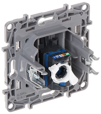 Prise RJ45 Niloé catégorie 6 UTP – Blanc – IP20 – Sans halogène – Montage encastré