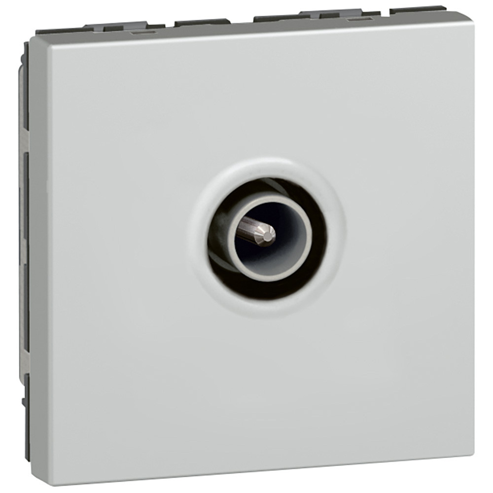 Prise télévision Ø9,52mm mâle Mosaic 2 modules – alu