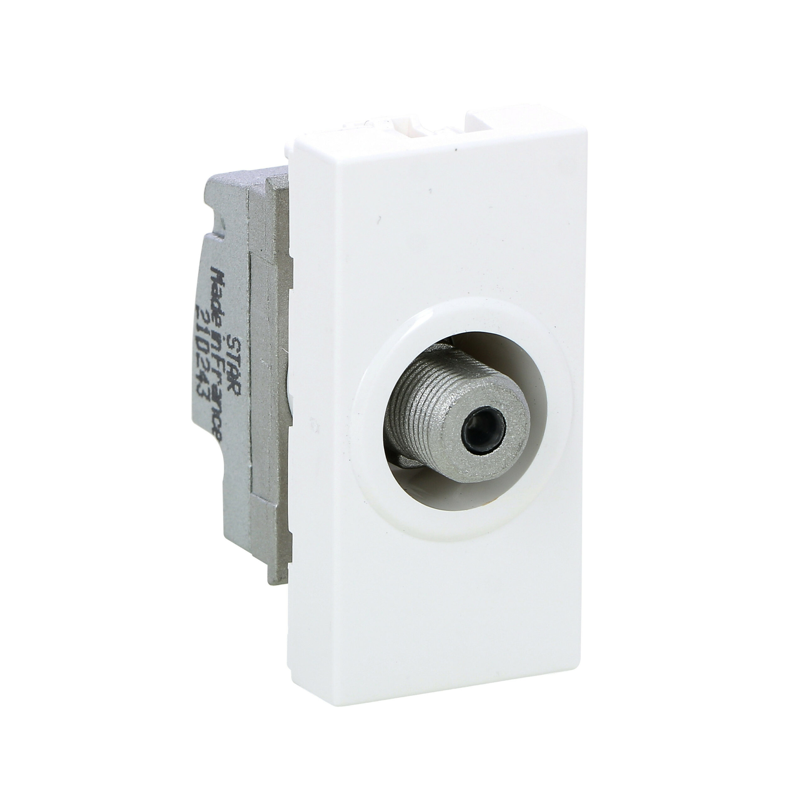 Prise télévision typeF Mosaic 1 module – blanc