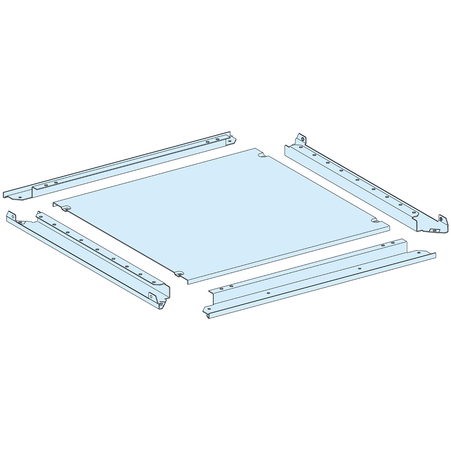 PrismaSeT P Active – Plaque passe câbles pleine IP55 – L300 P400