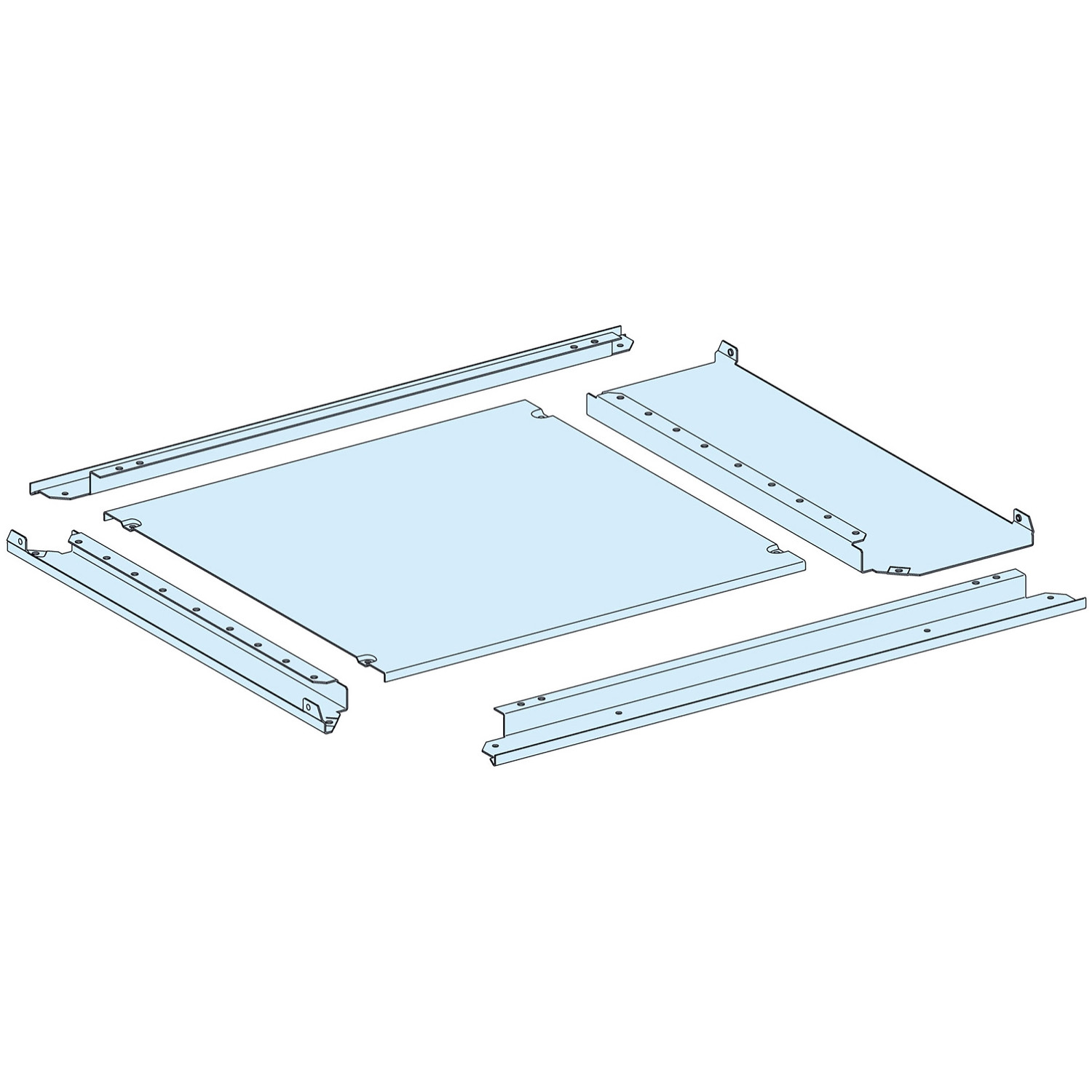 PrismaSeT P Active – Plaque passe câbles pleine IP55 – L650+1