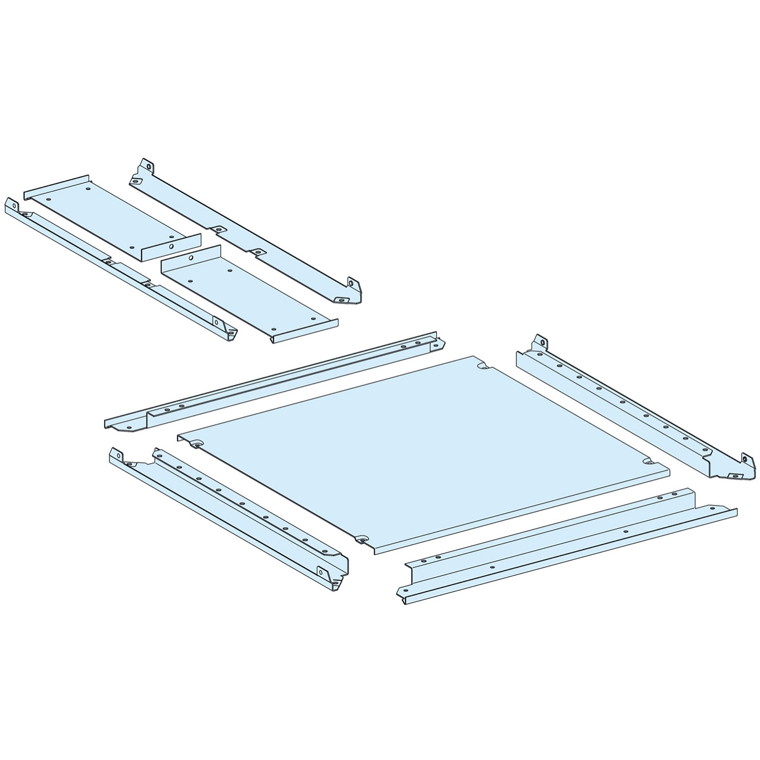 PrismaSeT P Active – Plaque passe câbles pleine IP55 – L650+150 P600