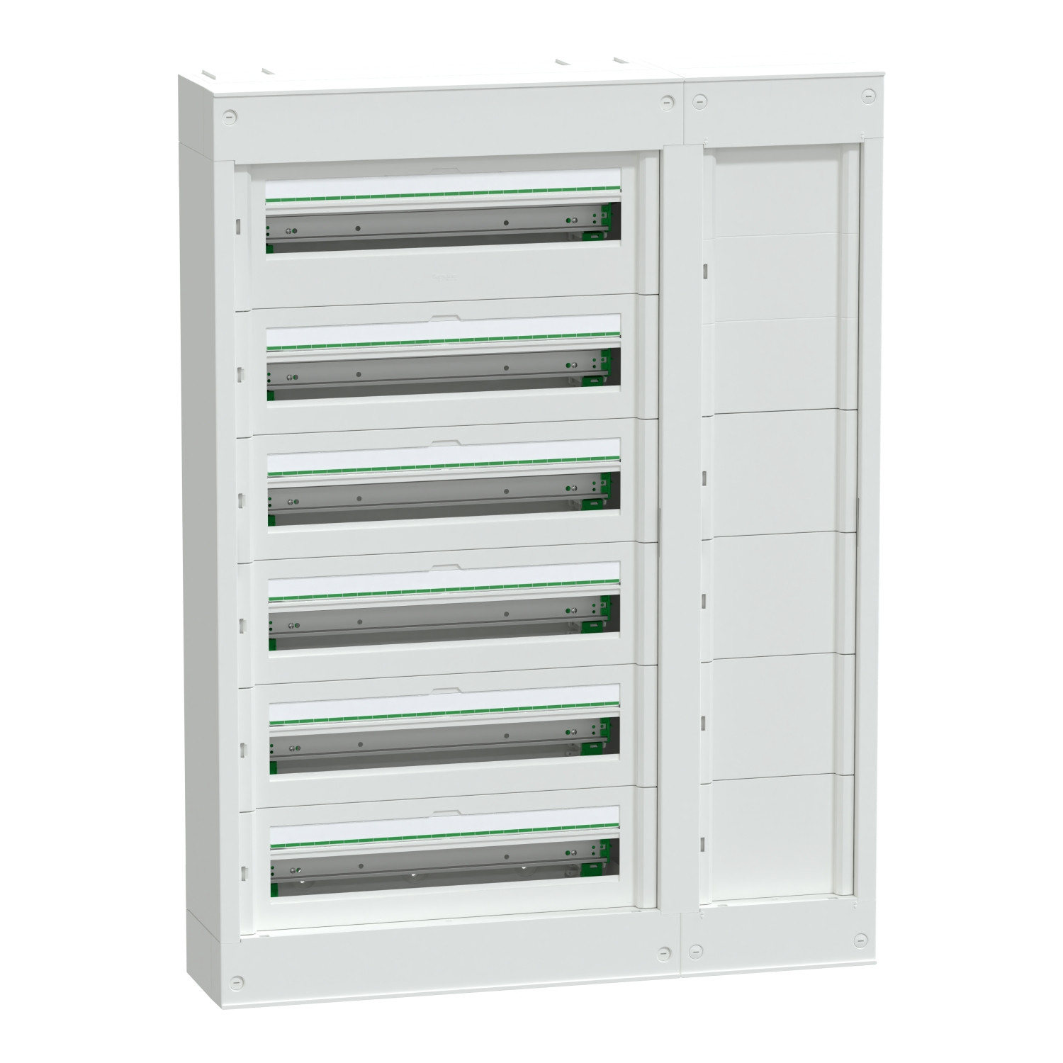 PrismaSeT S – coffret saillie plastique & métal 6 rangées 24 modules + Gaine