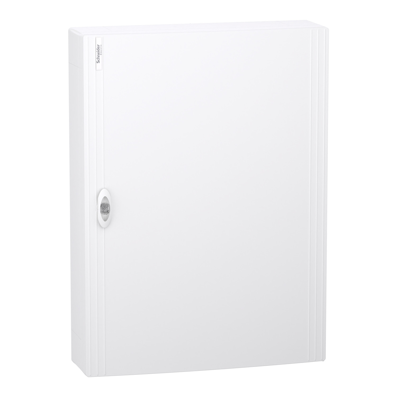 PrismaSeT XS, coffret en saillie, 4 rangées, 24M, 1 bornier PE, porte pleine, blanc