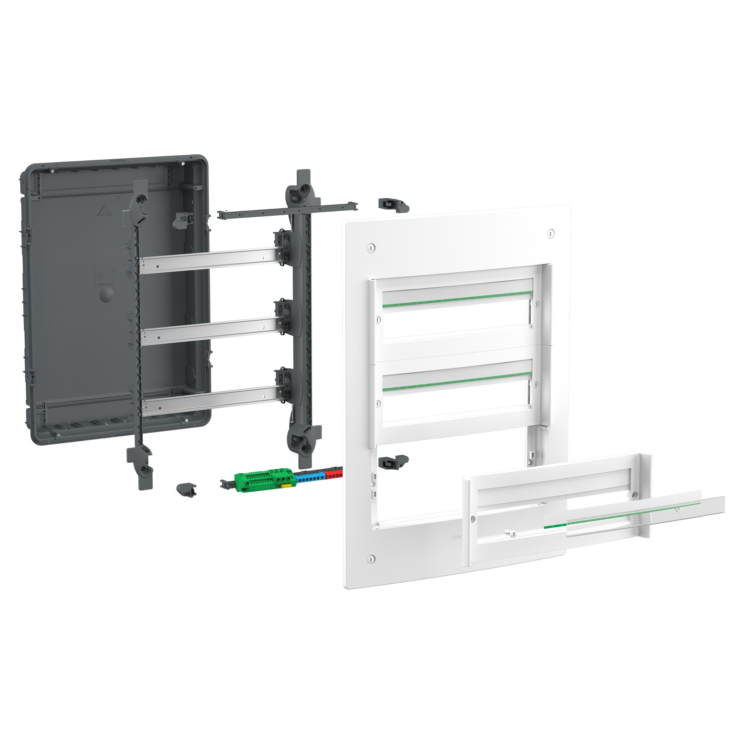 PrismaSeT XS – Coffret encastré 4 rangées 18 modules – sans porte