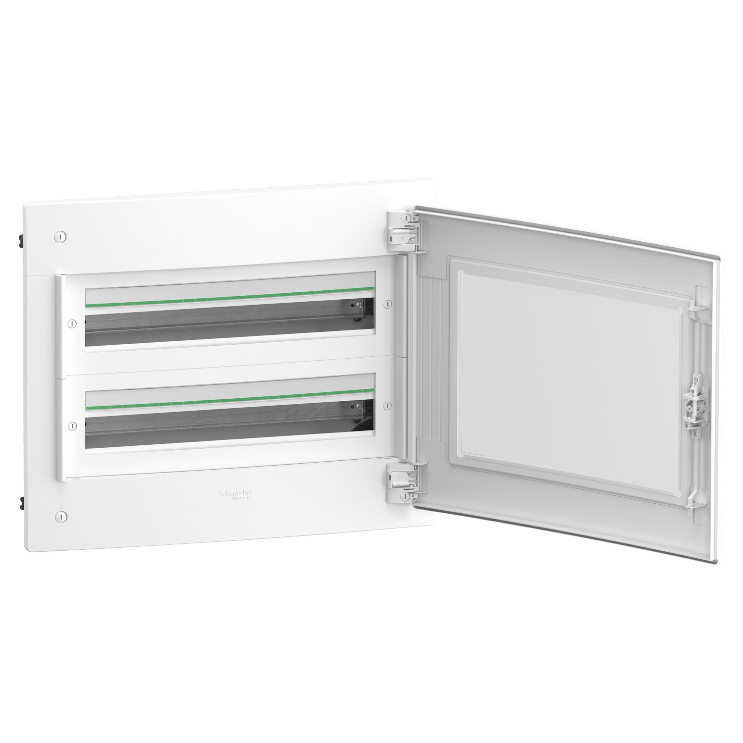 PrismaSeT XS – Coffret plastique encastré 2 rang. 24 modules – avec porte transp