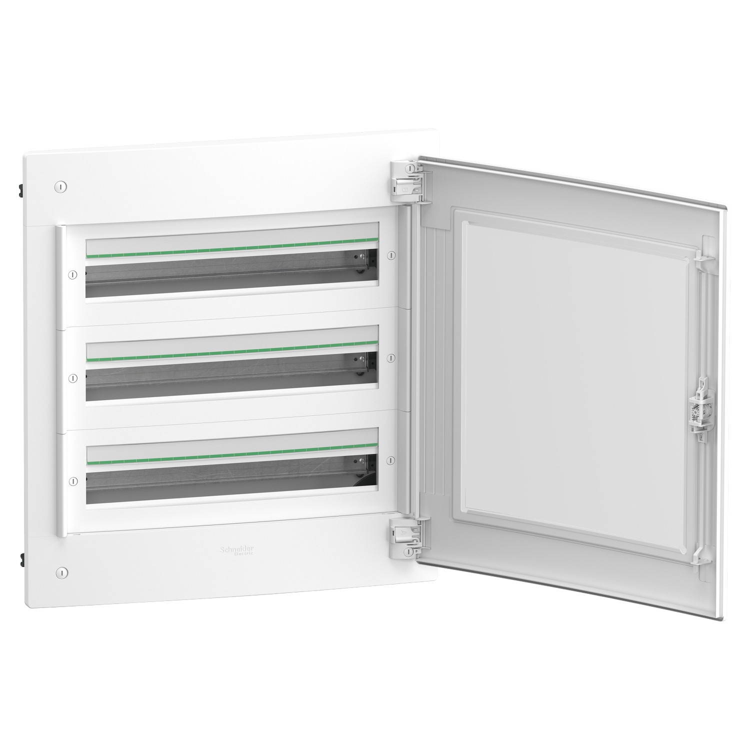 PrismaSeT XS – Coffret plastique encastré 3 rang. 24 modules – avec porte transp