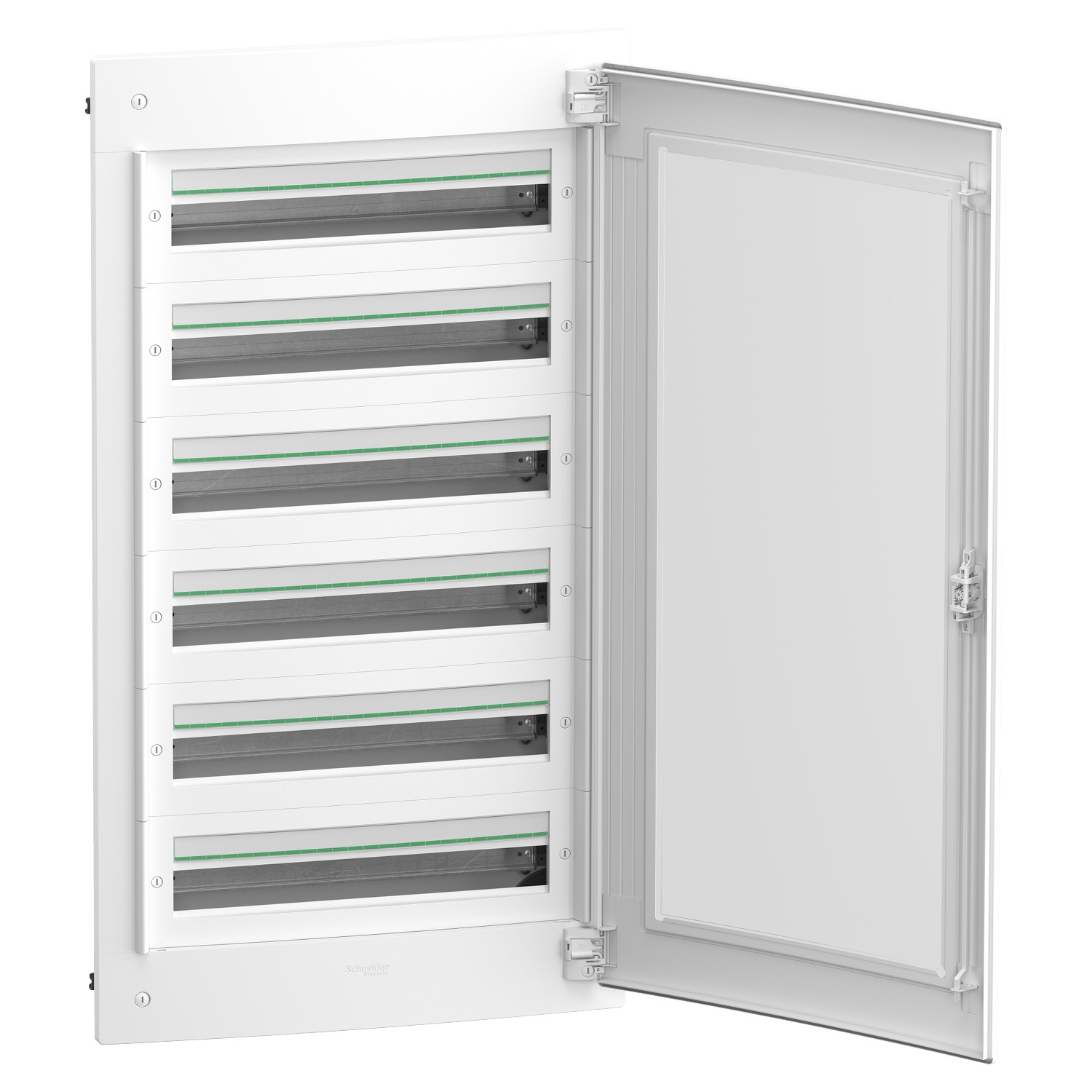 PrismaSeT XS – Coffret plastique encastré 6 rang. 24 modules – avec porte transp