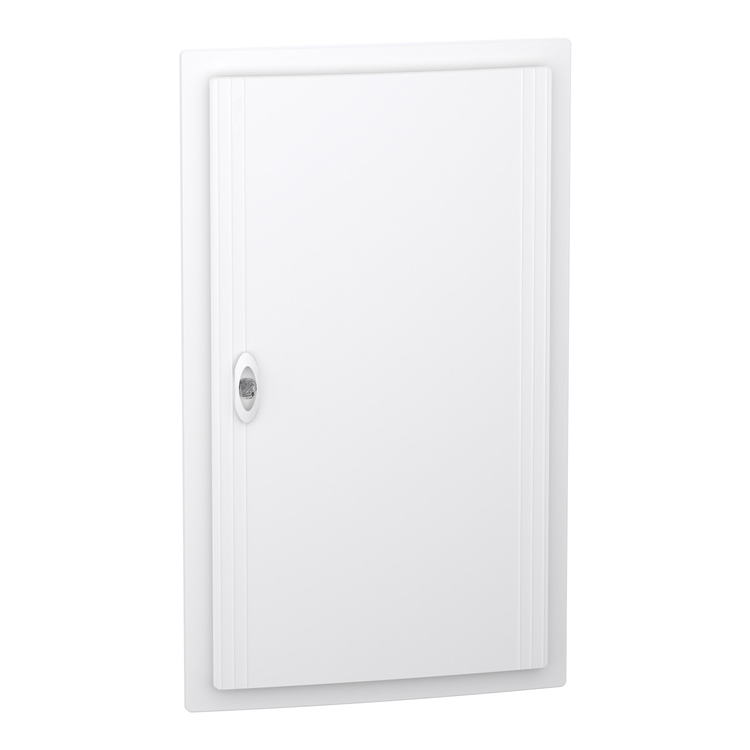 PrismaSeT XS, encastré, 4 x 18 modules, 1 terre + 1 borniers neutres, porte blanche unie
