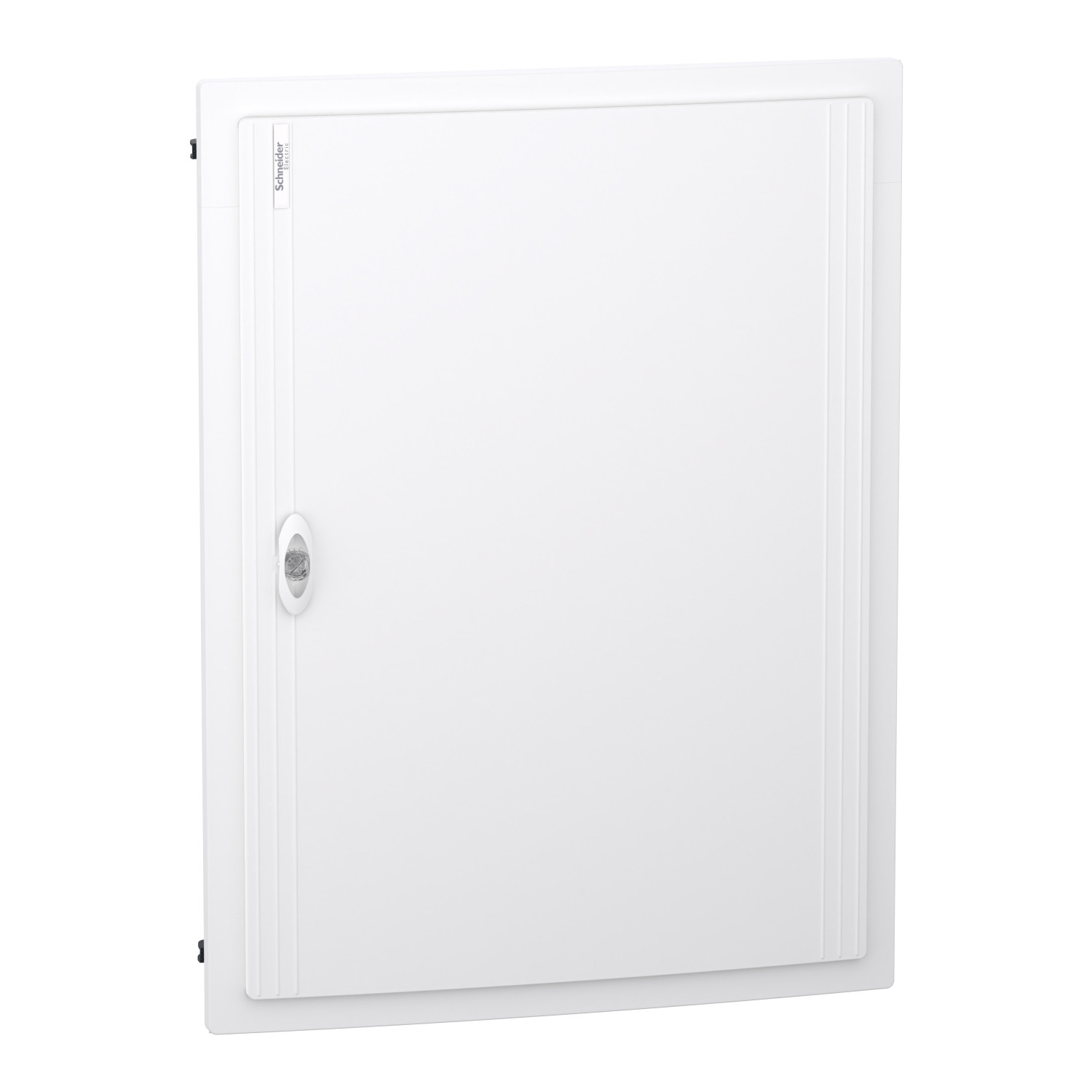 PrismaSeT XS, encastré, 4 x 24 modules, 1 terre + 1 bornier neutre, porte blanche unie