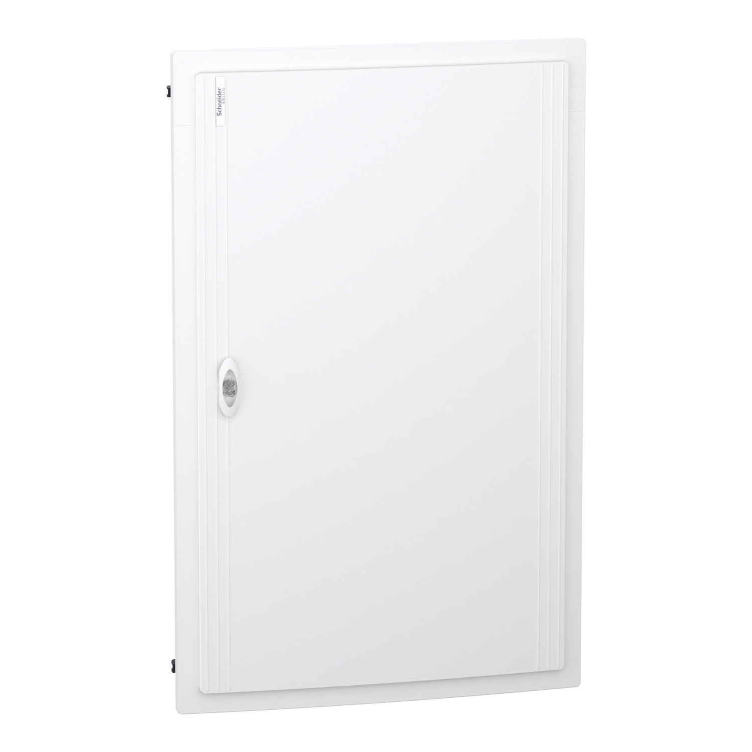 PrismaSeT XS, encastré, 5 x 24 modules, 1 terre + 1 bornier neutre, porte blanche unie