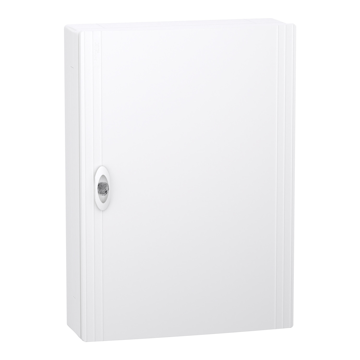 PrismaSeT XS, surface, 3 x 18 modules, 1 terre + 1 bornier neutre, porte blanche unie