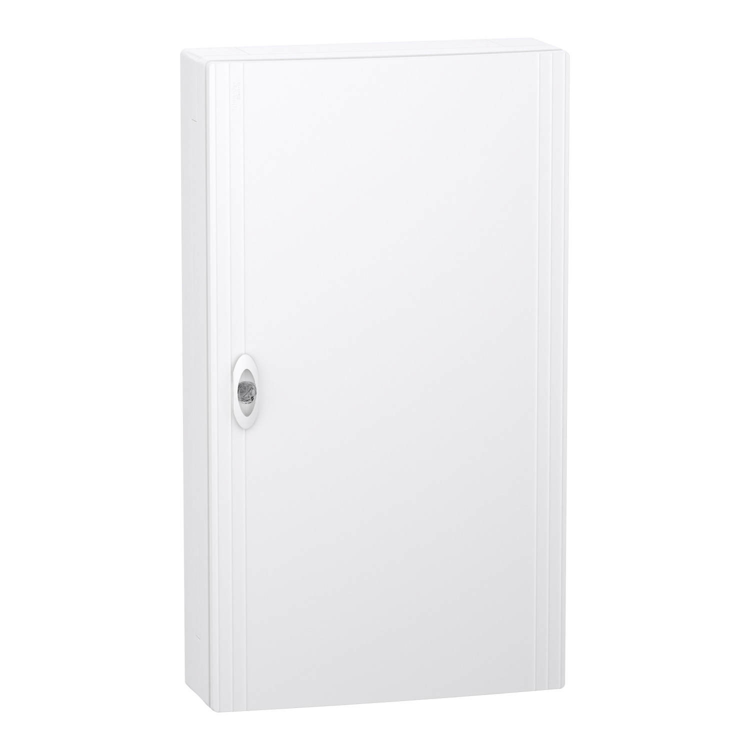 PrismaSeT XS, surface, 4 x 18 modules, 1 terre + 1 bornier neutre, porte blanche unie