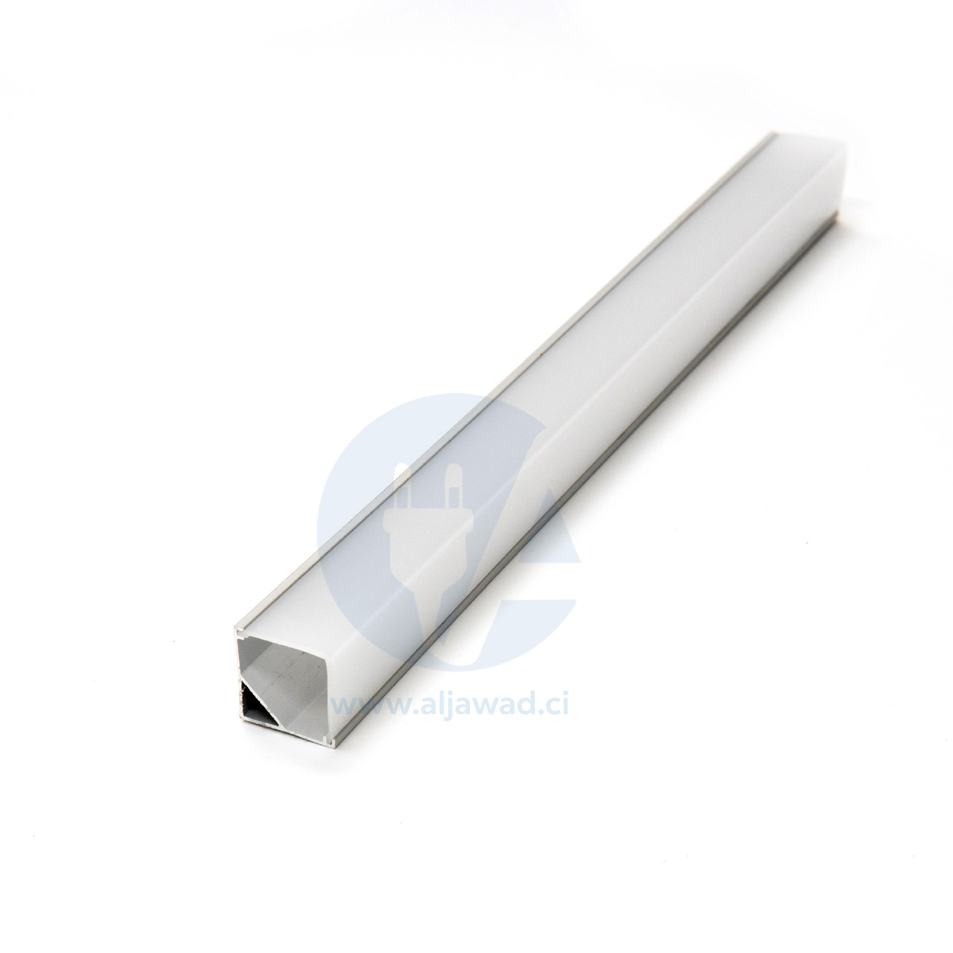 Profilé flexible Aluminium à led 15.5×15.5 – Longueur 3m en saillie dans un coin mural – PXG1616-90