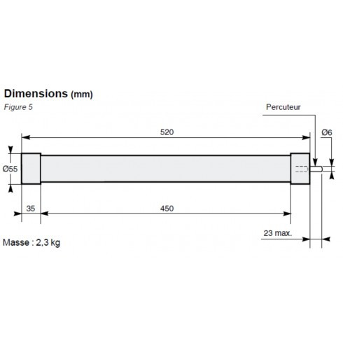 Soléfuse 6,3 A avec percuteur 24 kV