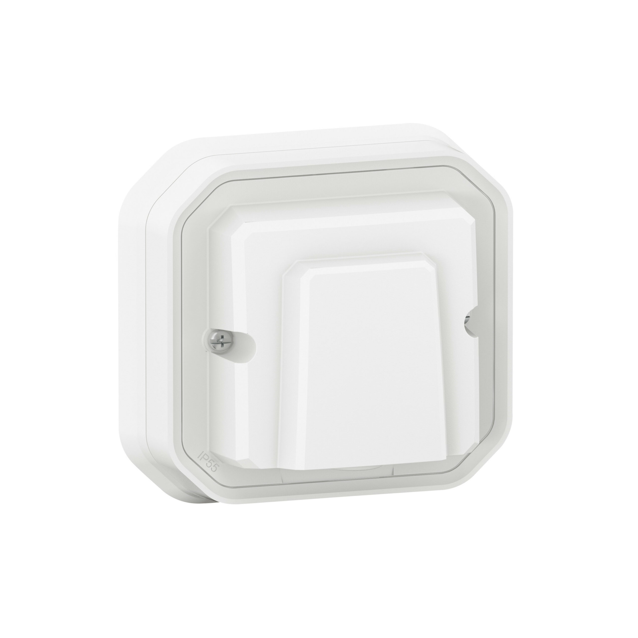Sortie de câble étanche avec serre câbles Ø5mm à 13mm Plexo 16A 250V IP55 livrée complète fixation en encastré – blanc
