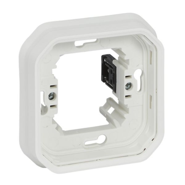 Support plaque Plexo 1 poste à griffes – Blanc – IP55