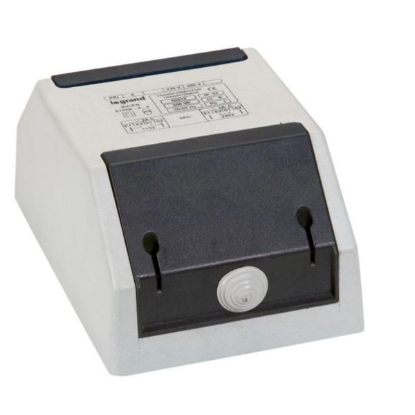 Transformateur de séparation des circuits monophasé IP55 primaire 230V~ à 400V~ et secondaire 115V~ à 230V~ – 1000VA